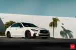 Infiniti Q50S 3.0t Pure White on Vossen Wheels (HF-3) 2019 года